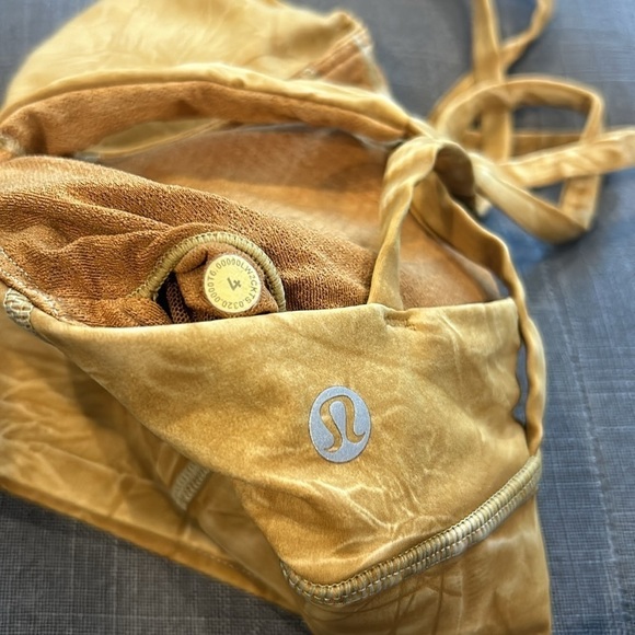 Lululemon Long Line Energy Bra Yellow NuLux Wash Size 4 - Picture 9 of 9